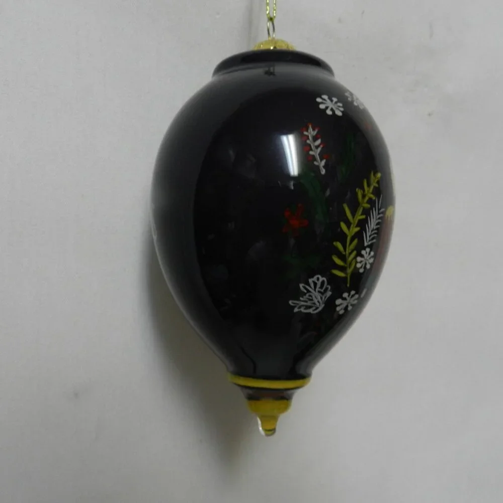Nutcracker Christmas Tear Drop Glass Ornament Li Bien Hand painted 2019 w/ Box